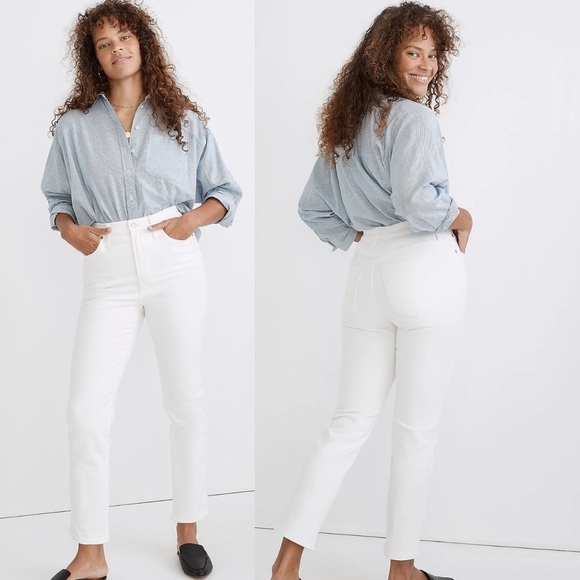 Madewell The Perfect Vintage Jean in white size 26 high rise skinny fall - Picture 1 of 15